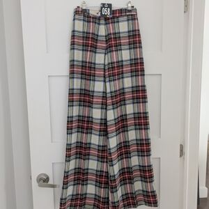 058_Plaid Wide-Leg Pants